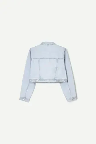 Cropped denim jacket - 7