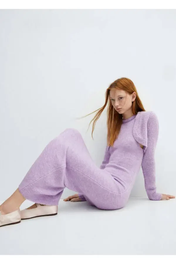 Cropped Knit Cardigan - 3