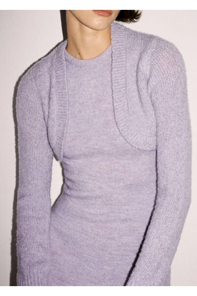 Cropped Knit Cardigan - 4