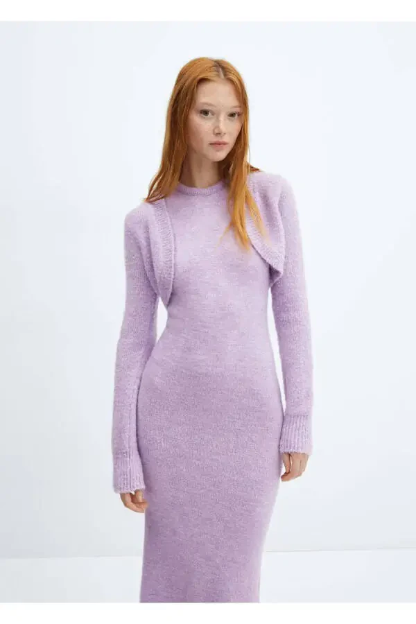 Cropped Knit Cardigan - 5