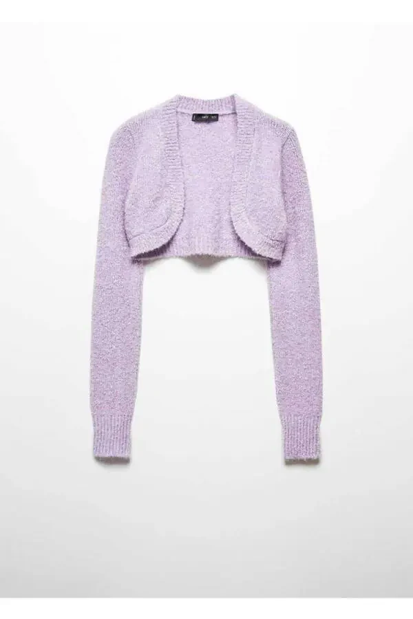 Cropped Knit Cardigan - 7