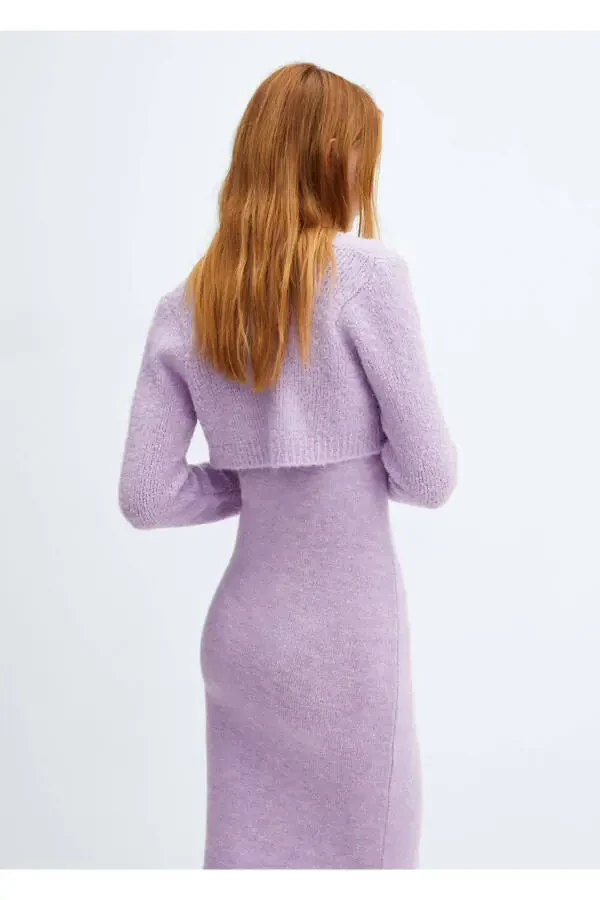 Cropped Knit Cardigan - 8