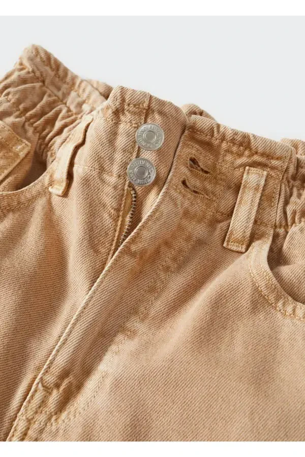 Cropped Leg Paperbag Jean - 6