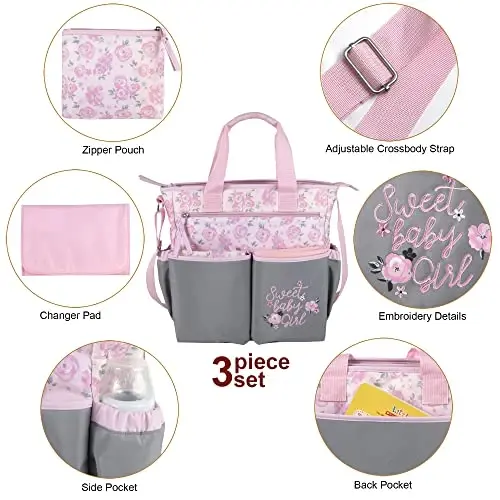 Crossbody Dinozavr Bezi Sumkasi Bolalar uchun O'zgartirish Stantsiyasi bilan Tote, 3 qismli Bezi Sumkasi To'plami - MODAZONE (1)