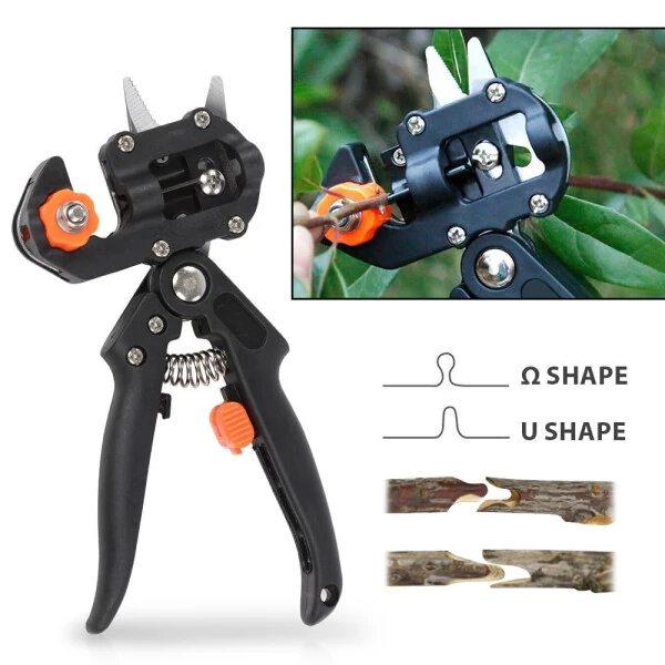 CROSSDESIGN Garden Tree Grafting Knife Cutting Tool Kit Pruning Pruner Shears Snip Scissors - 4