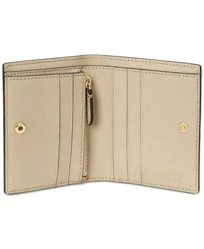 Crosshatch Leather Compact Wallet - Birch Tan - 3