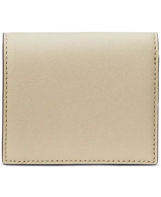 Crosshatch Leather Compact Wallet-Birch Tan - 2