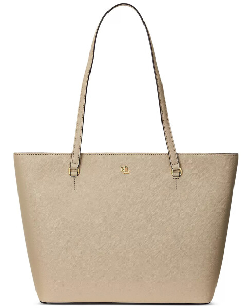 Crosshatch Deri Orta Boy Karly Alışveriş Tote Birch Tan - 1