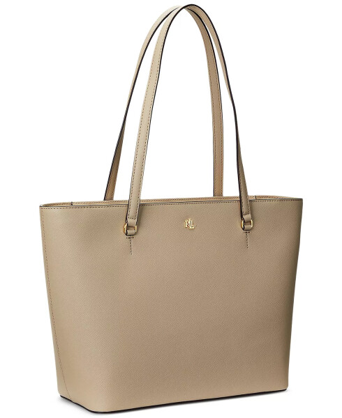 Crosshatch Deri Orta Boy Karly Alışveriş Tote Birch Tan - 5