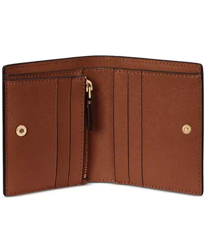 Crosshatch Leather Compact Wallet - 3