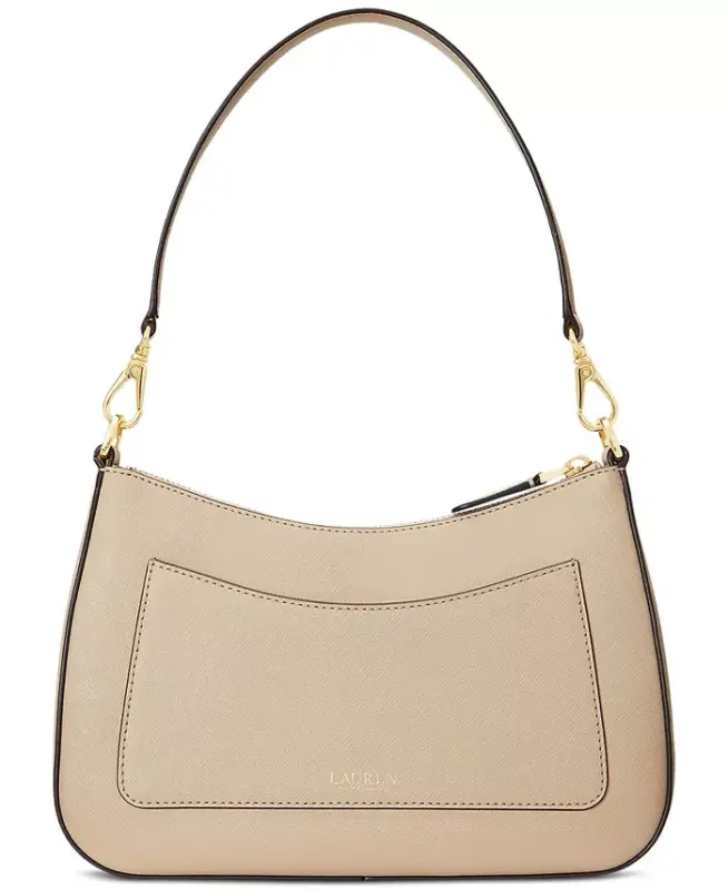 Crosshatch Leather Danni Small Shoulder Handbag - Birch Tan - 2