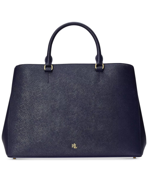 Crosshatch Leather Large Hanna Satchel French Navy - 1