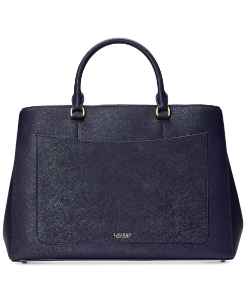 Crosshatch Leather Large Hanna Satchel French Navy - 6