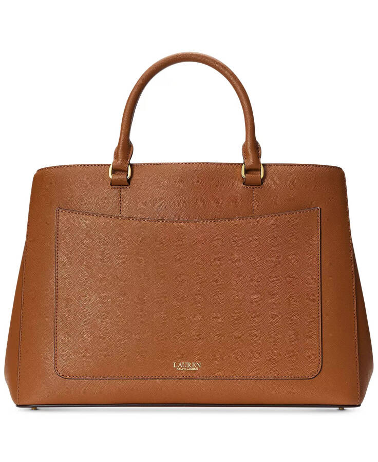 Crosshatch Leather Large Hanna Satchel Lauren Tan - 5