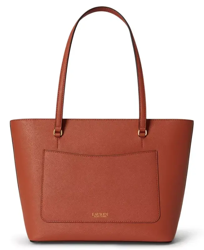 Crosshatch Leather Medium Karly Shopper Tote - Red Terracotta - 2