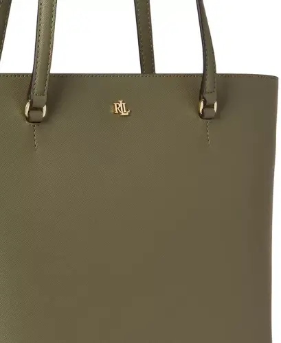 Crosshatch Leather Medium Karly Shopper Tote - Sage Green - 6