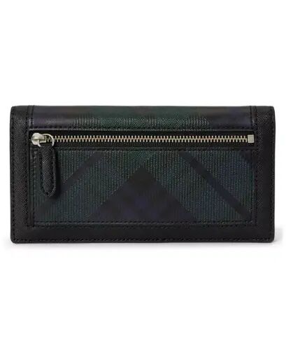 Crosshatch Leather Slim Snap Closure Wallet - Black Watch Tartan - Lauren Ralph Lauren (1)