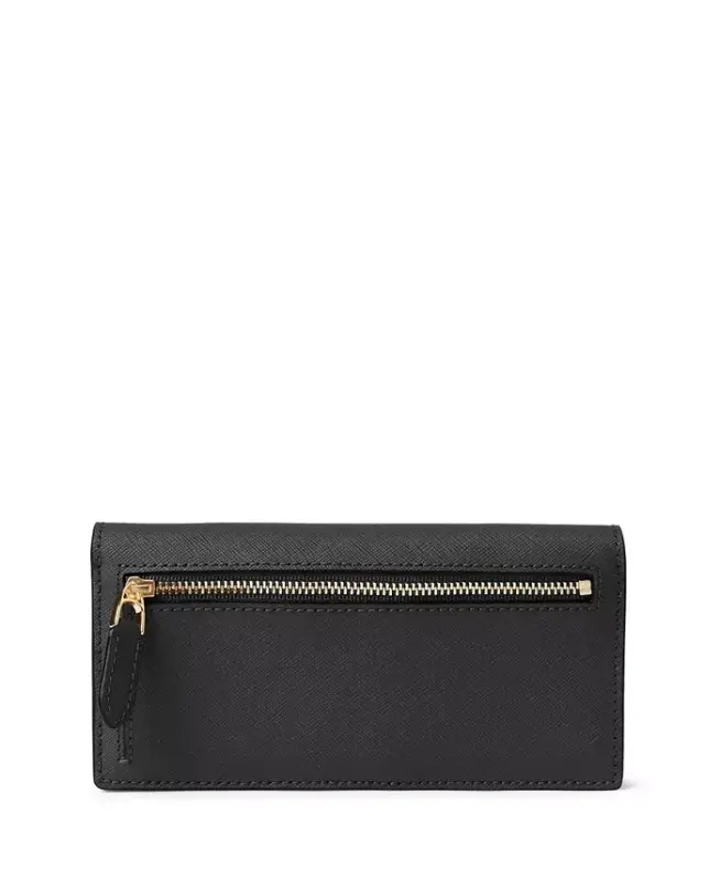 Crosshatch Leather Slim Snapped-Closure Wallet - 3