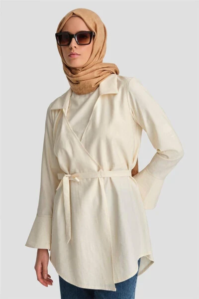 Crossover-Look Modal Tunic 24k4313 Moonstone - 3