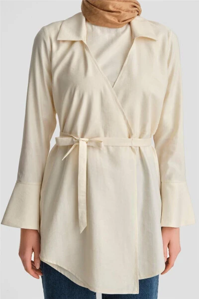 Crossover-Look Modal Tunic 24k4313 Moonstone - 4