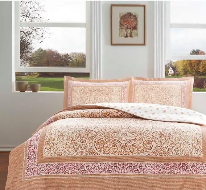 Crown Double Sateen Duvet Cover Set Hamlet Terracotta - 1