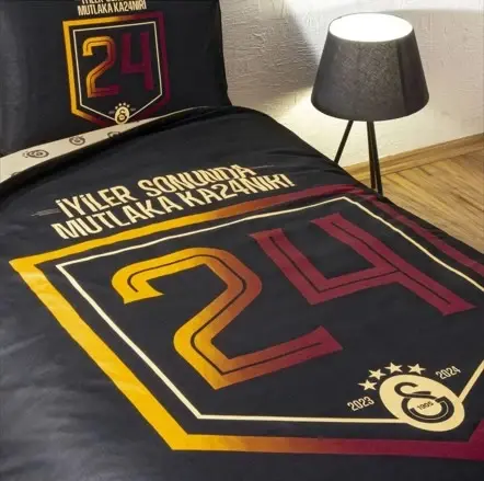 Crown Galatasaray 24th Championship Single-Person Licensed Duvet Cover Set - 1