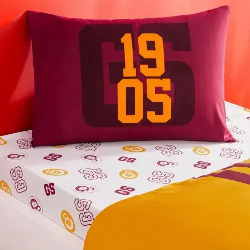 Crown Galatasaray Champion Lion Single Licensed Duvet Cover Set - NEVRESIMDUNYASI (1)