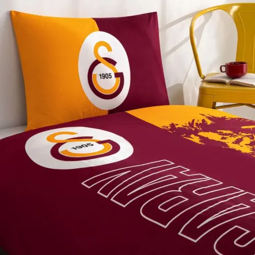 Crown Galatasaray Glorious Lion Single Licensed Duvet Cover Set - NEVRESIMDUNYASI (1)
