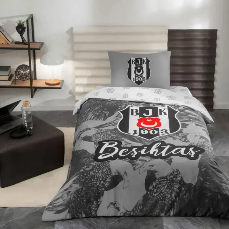 Crown Licensed Besiktas Eagle Single Duvet Cover Set - 1