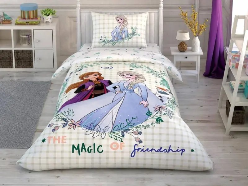 Crown Licensed Disney Frozen 2 Friendship Single Duvet Cover Set - MODAZONE