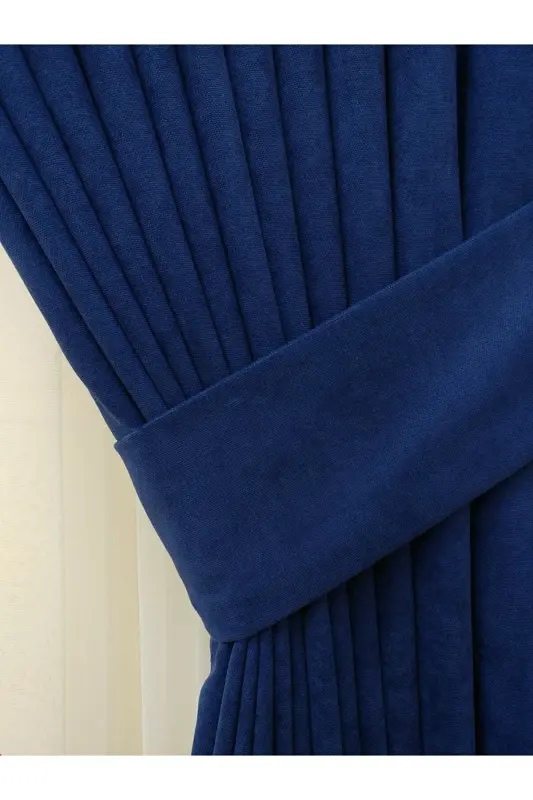 Crown Parliament Plain Background Curtain, Plain Sewing Without Pleats, Buckram Gathering, Single Panel-Parliament - 2