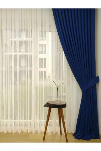 Crown Parliament Plain Background Curtain, Plain Sewing Without Pleats, Buckram Gathering, Single Panel-Parliament - 6
