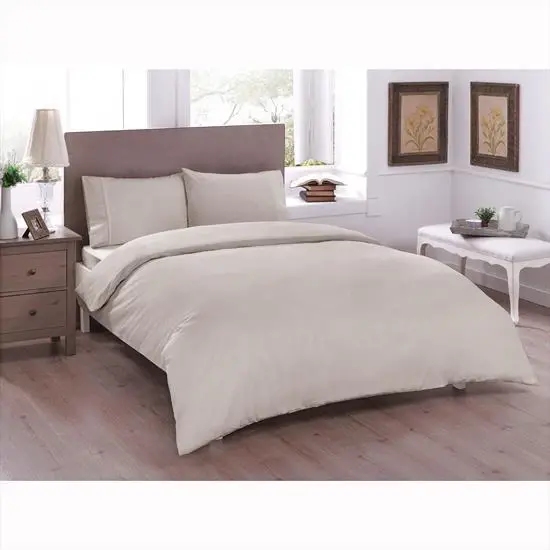 Crown Ranforce Double Duvet Cover Set Basic Beige - 1