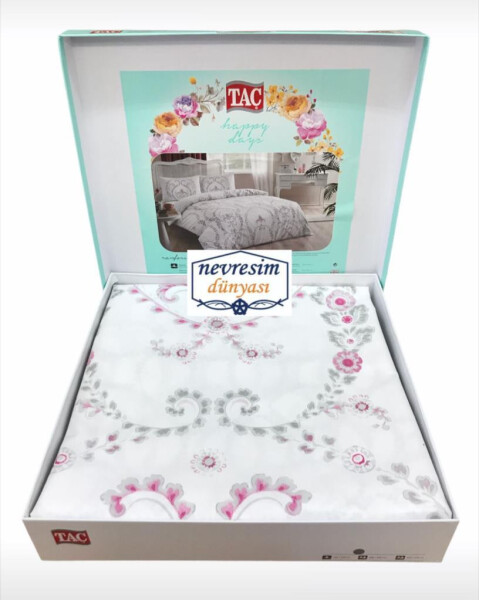 Crown Ranforce Single Bed Duvet Set Astra Pink - 2