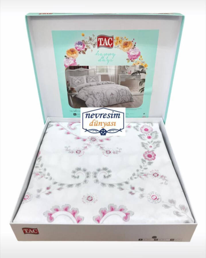 Crown Ranforce Single Bed Duvet Set Astra Pink - 4