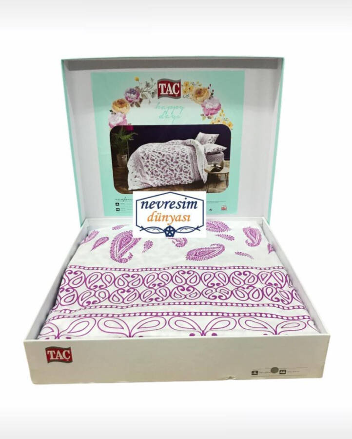 Crown Ranforce Single Bed Linen Set Whale Purple - 2