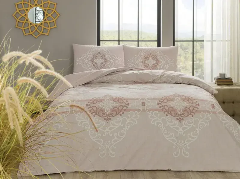 Crown Ranforce Single Bedspread Set Ellie Cappuccino - NEVRESIMDUNYASI