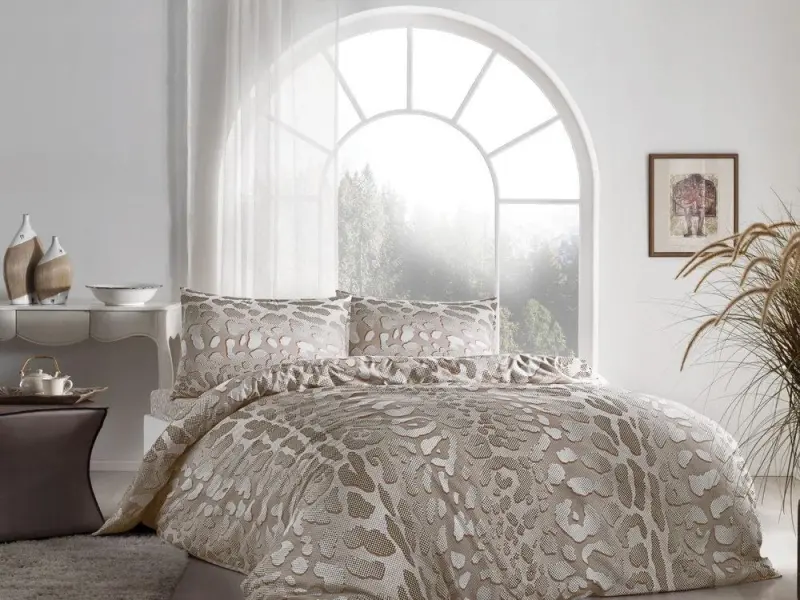 Crown Ranforce Single Duvet Cover Set Edgar Coffee - 1