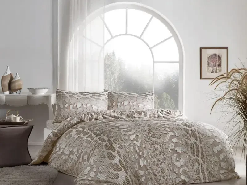 Crown Ranforce Single Duvet Cover Set Edgar Coffee - NEVRESIMDUNYASI