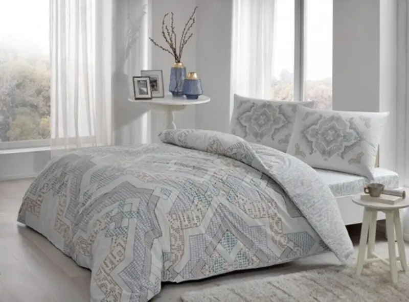 Crown Ranforce Single Duvet Cover Set Elanor Coffee - 1