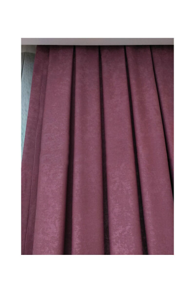 Crown Rose Plain Pleated Soft Background Curtain 1/3 Tight Pleat Single Wing - 8