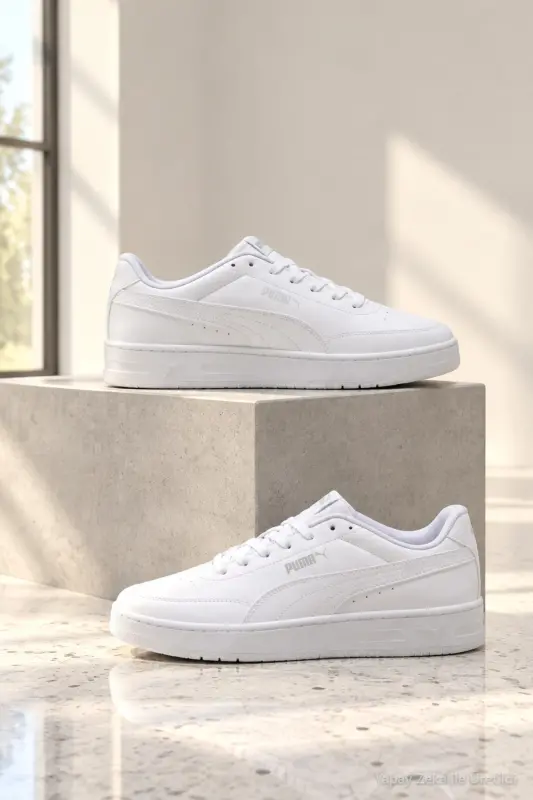 CRT-6403 Erkek Beyaz Comfort Günlük Sneaker Hafif Anatomik Spor Ayakkabı - Beyaz-1724 - 1
