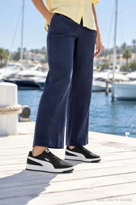 CRT-8089 Siyah Beyaz Unisexs Günlük Sneaker Comfort Casual Anatomik Spor Ayakkabı - Siyah-6714 - Puma
