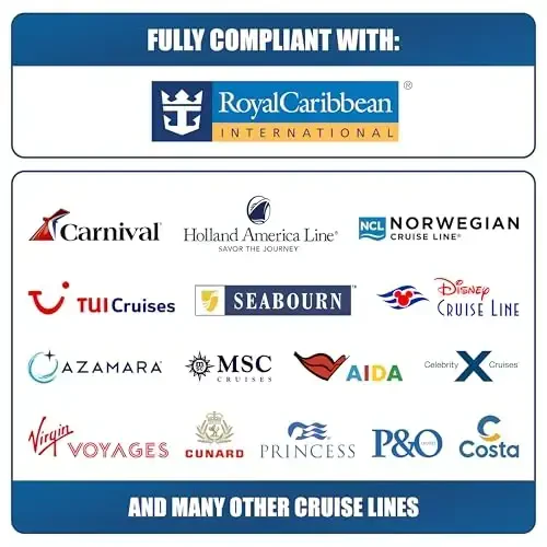 Cruise Approved Power Strip (incl Royal Caribbean, Disney, MSC, Celebrity) - Non Surge USB Charger [2 USB, 2 USB-C] 4 Port Charging, 3.8ft Cord for iPhone, iPad, Laptops, More - Cruise Ship Essentials - 6