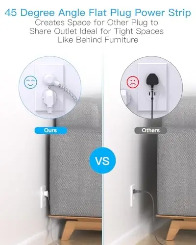 Cruise Essentials 2025,One Beat Travel Power Strip with 3 Outlets 4 USB Ports 3.1A,3ft Flat Plug Extension Cords Desktop Charging Station for Travel Home Office,Cruise Ship Essentials,ETL Listed - 6