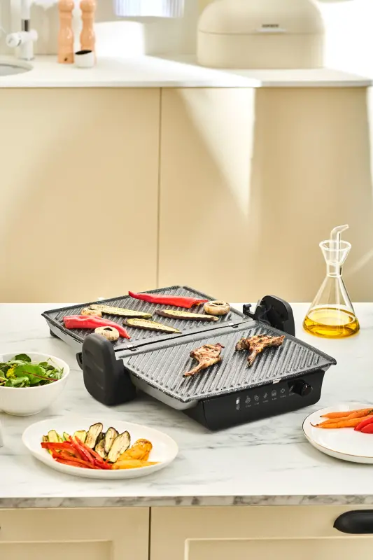 Crust Grill Toaster Grill va Tost Mashinasi 6 Dilimlı Mat Krem - 5