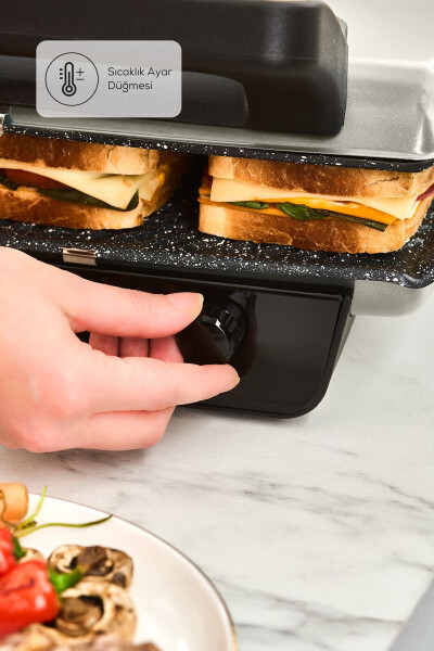 Crust Grill Toaster Grill va Tost Mashinasi 6 Dilimlı Mat Krem - 12