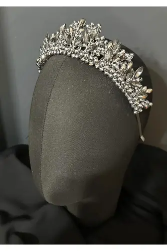 Crystal Bride, After Party, Engagement, Henna, Wedding Crown-Anthracite 