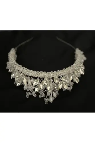 Crystal Bride, After Party, Engagement, Henna, Wedding Crown-White - 2