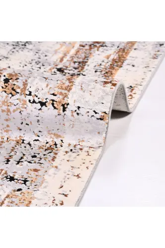 Crystal Collection 18115K Thick Woven Viscose Silk Textured Living Room Entrance Hall Kitchen Carpet Runner-Multi 6 - 3